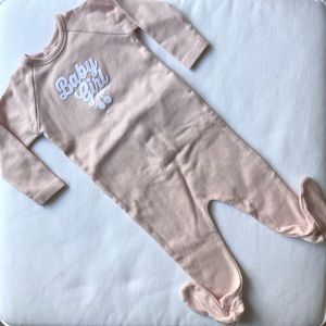 NWT Bonpoint Baby Girl Cherry Footed Onesie / Footie, Pink, 3 Month